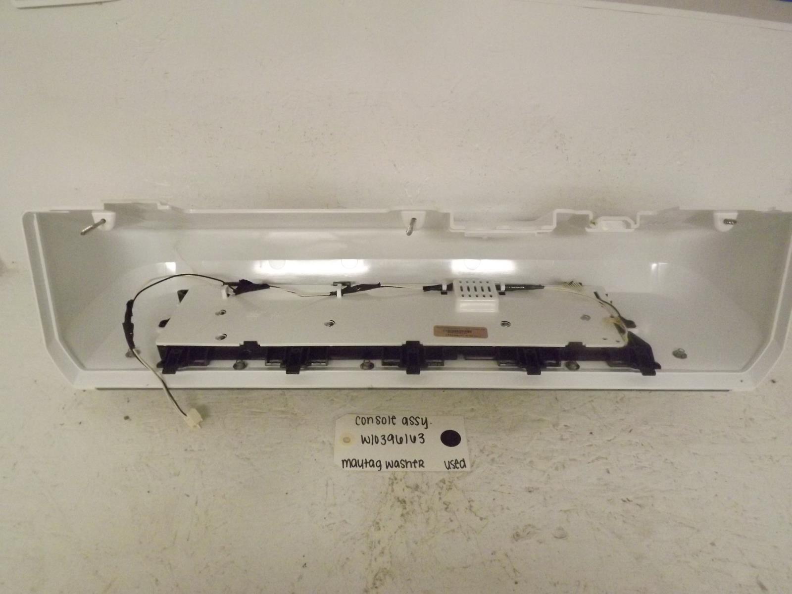 Maytag Washer W10396163 Control Panel Assembly Used Maytag Washer W10396163 Control Panel Assembly Used